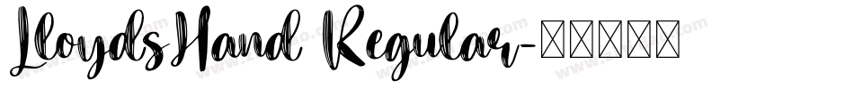 LloydsHand Regular字体转换